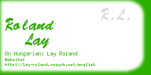 roland lay business card